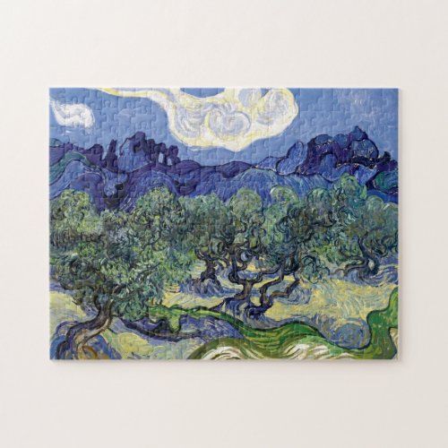 Van Gogh _ Olive Trees In A Mountainous Landscape Jigsaw Puzzle