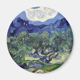Van Gogh - Olive Trees In A Mountainous Landscape Magnet