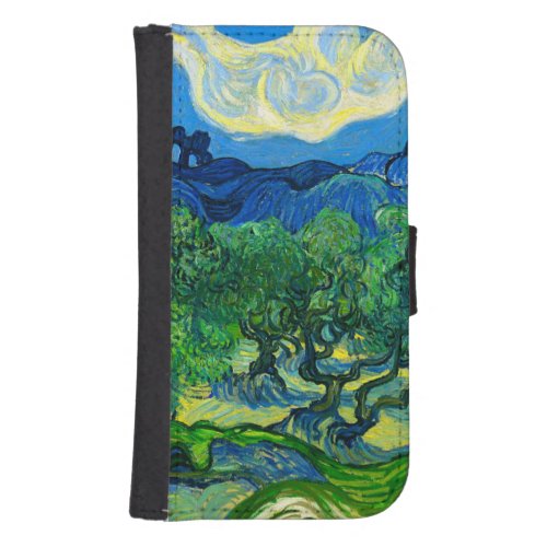 Van Gogh Olive Trees in a Mountainous Landscape Galaxy S4 Wallet Case