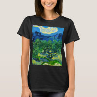 Van Gogh Olive Trees in a Mountainous Landscape