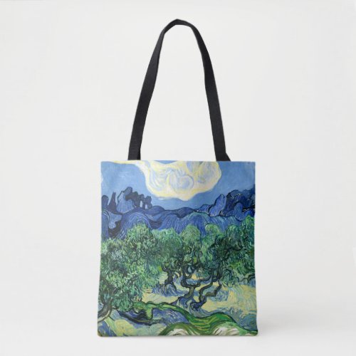 Van Gogh _ Olive Trees with Alpilles Background Tote Bag