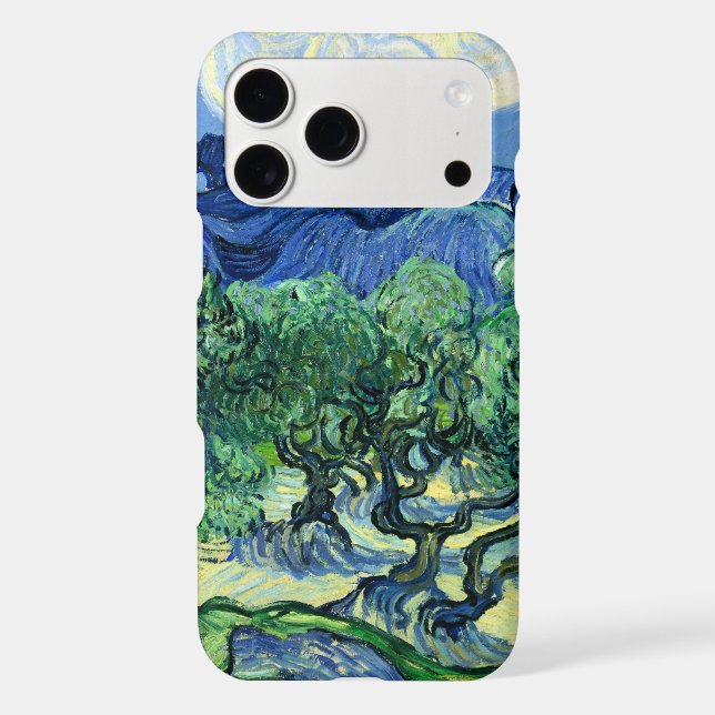 Van Gogh - Olive Trees with Alpilles in Background iPhone Case (Back)