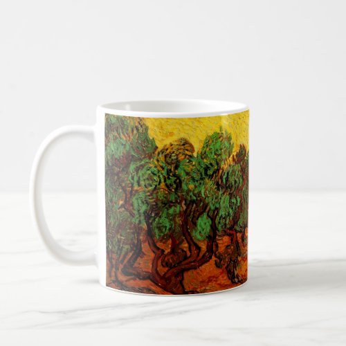 Van Gogh Olive Trees with Yellow Sky and Sun Coffee Mug
