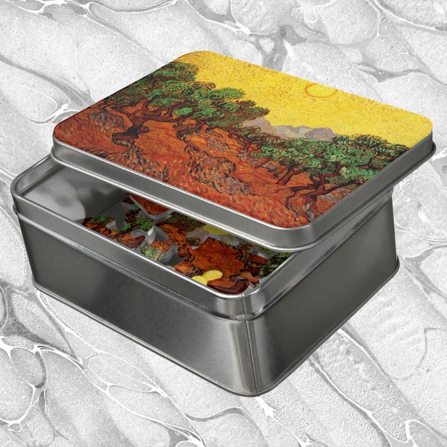 Van Gogh Olive Trees with Yellow Sky and Sun Jigsaw Puzzle (Creator Uploaded)