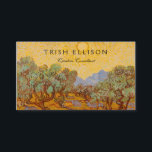 Van Gogh Olive Trees Yellow Sun Sky Business Card<br><div class="desc">Vincent Van Gogh Olive Trees with Yellow Sky and Sun - This famous impressionist painting by Van Gogh features olive trees with a yellow sun and sky.</div>