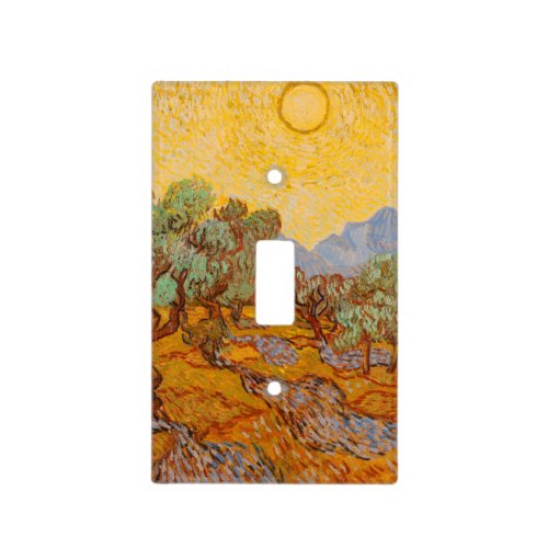 Van Gogh Olive Trees Yellow Sun Sky Light Switch Cover