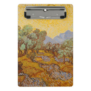 Van Gogh Olive Trees Yellow Sun Sky Mini Clipboard
