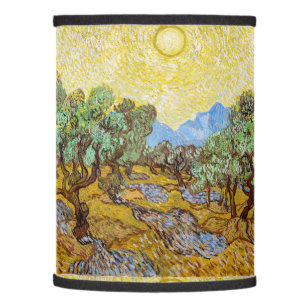 Van Gogh Olive Trees Yellow Sun Sky Painting Lamp Shade