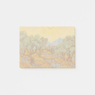 Van Gogh Olive Trees Yellow Sun Sky Post-it Notes