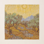 Van Gogh Olive Trees Yellow Sun Sky Scarf<br><div class="desc">Vincent Van Gogh Olive Trees with Yellow Sky and Sun - This famous impressionist painting by Van Gogh features olive trees with a yellow sun and sky.</div>
