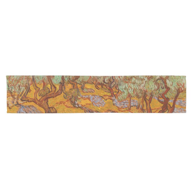 Van Gogh Olive Trees Yellow Sun Sky Short Table Runner (Horizontal)