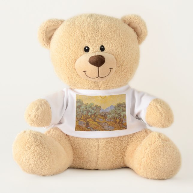 Van Gogh Olive Trees Yellow Sun Sky Teddy Bear (Front)