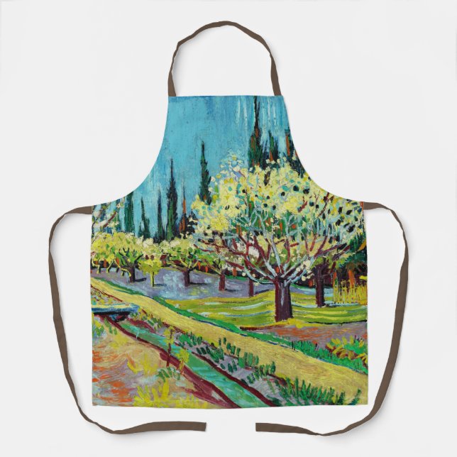 Van Gogh - Orchard Bordered by Cypresses Apron (Front)