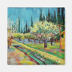 Van Gogh - Orchard Bordered by Cypresses Magnet