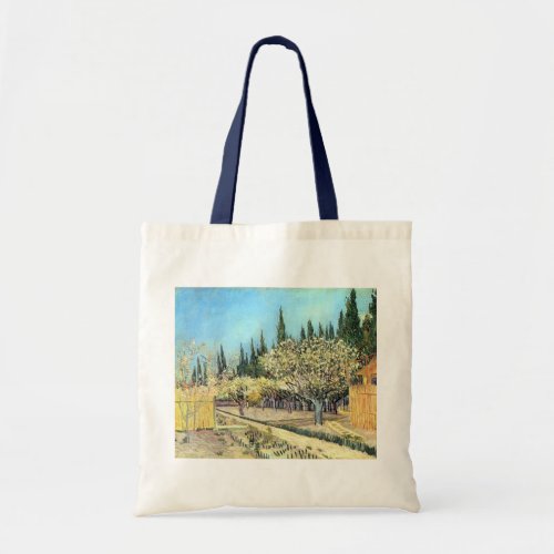 Van Gogh Orchard in Blossom Bordered by Cypresses Tote Bag