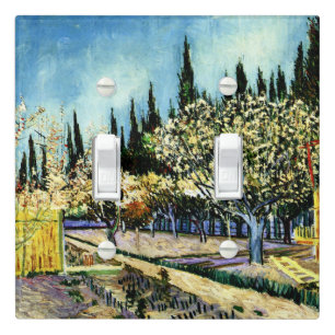 Van Gogh - Orchard Surrounded by Cypresses Light Switch Cover