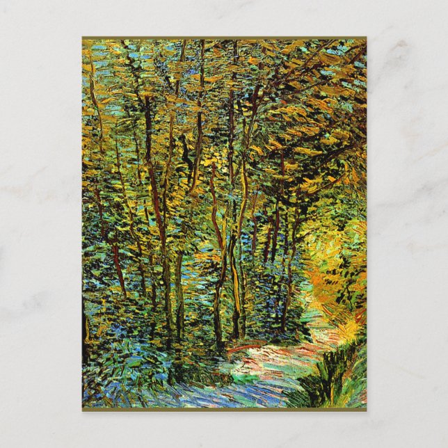 Van Gogh painting, A Path in the Woods Postcard (Front)