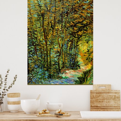 Van Gogh painting A Path in the Woods Poster