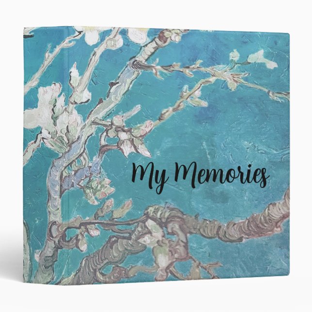 Van Gogh Painting Almond Blossom 3 Ring Binder (Front/Spine)