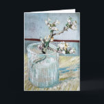 Van Gogh Painting Birthday  Card<br><div class="desc">Famous Vincent Van Gogh painting of a blossoing almond twig in a water glass for a birthday.</div>
