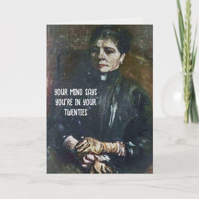 Van Gogh Painting Birthday Humor Card (Front)