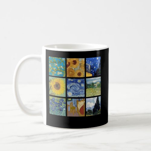Van Gogh Painting Collage With Sunflowers And Star Coffee Mug