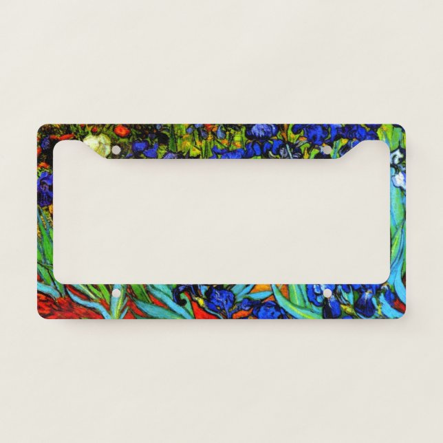 Van Gogh painting, Irises, License Plate Frame (Front)