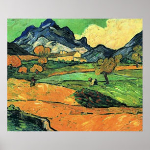 Van Gogh painting, Mount Gaussier, Poster