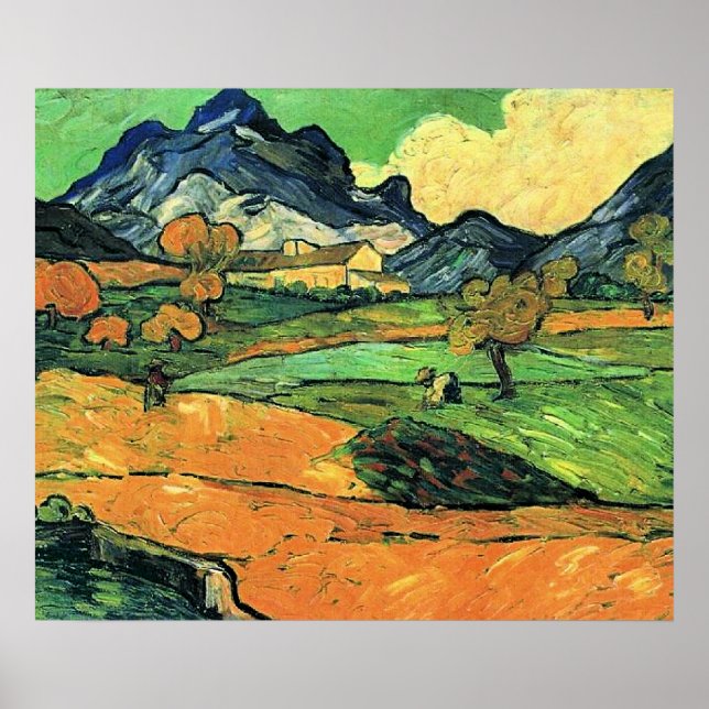 Van Gogh painting, Mount Gaussier, Poster (Front)