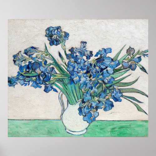 Van Gogh Painting of Irises in 1890 Poster