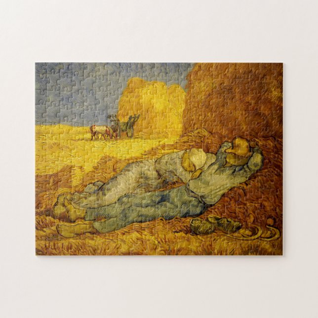 Van Gogh Painting of Noon Rest from Work Jigsaw Puzzle (Horizontal)