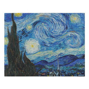 Van Gogh Painting of The Starry Night (1889) Faux Canvas Print