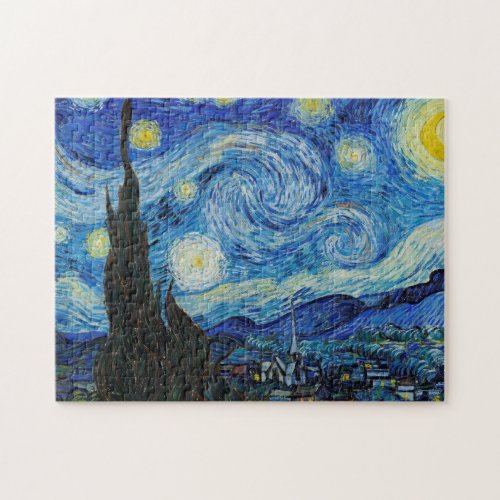 Van Gogh Painting of The Starry Night 1889 Jigsaw Puzzle