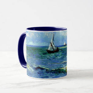 Van Gogh painting, Seascape, Mug