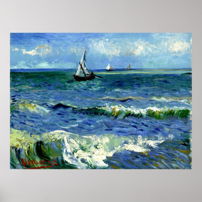 Van Gogh painting, Seascape, Poster (Front)