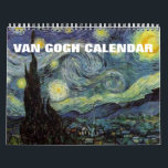 Van Gogh Paintings Art Calendar<br><div class="desc">Post-Impressionist Landscape Painting by Vincent van Gogh - Classic Masterpieces - Vincent Van Gogh Landscape and Seascape Painting Series</div>