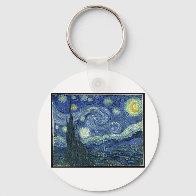 Van Gogh Paintings: Starry Night Van Gogh Keychain (Front)