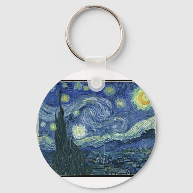 Van Gogh Paintings: Starry Night Van Gogh Keychain (Front)