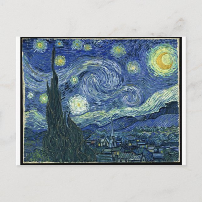 Van Gogh Paintings: Starry Night Van Gogh Postcard (Front)