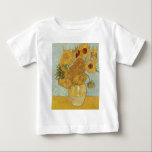 Van Gogh Paintings: Van Gogh Sunflowers Baby T-Shirt<br><div class="desc">Enjoy the beauty of Vincent Van Gogh paintings any time. One of the most famous paintings,   Vincent Van Gogh Sunflowers  is a classic masterpiece. Now you can enjoy Sunflowers Van Gogh any time.</div>