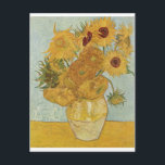Van Gogh Paintings: Van Gogh Sunflowers Postcard<br><div class="desc">Enjoy the beauty of Vincent Van Gogh paintings any time. One of the most famous paintings,   Vincent Van Gogh Sunflowers  is a classic masterpiece. Now you can enjoy Sunflowers Van Gogh any time.</div>