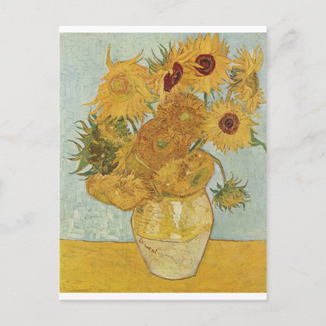 Van Gogh Paintings: Van Gogh Sunflowers Postcard (Front)