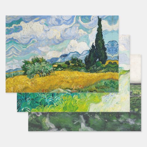 VAN GOGH PASTORALS HEAVY WEIGHT DECOUPAGE WRAPPING PAPER SHEETS