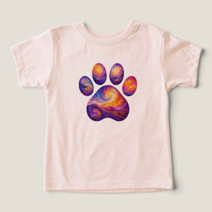 Van Gogh Paw Cute Dog Toddler T-shirt