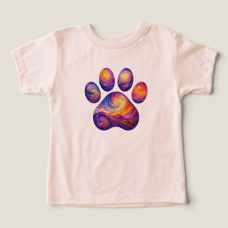 Van Gogh Paw Cute Dog Toddler T-shirt