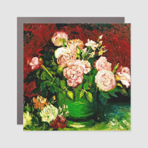 Van Gogh Peonies and Roses Car Magnet