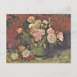 Van Gogh Peonies and Roses Floral Art GalleryHD Postcard