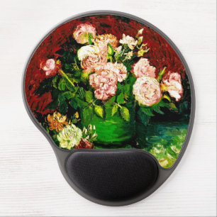 Van Gogh Peonies and Roses Gel Mouse Pad