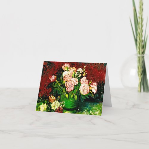 Van Gogh Peonies and Roses Invitation