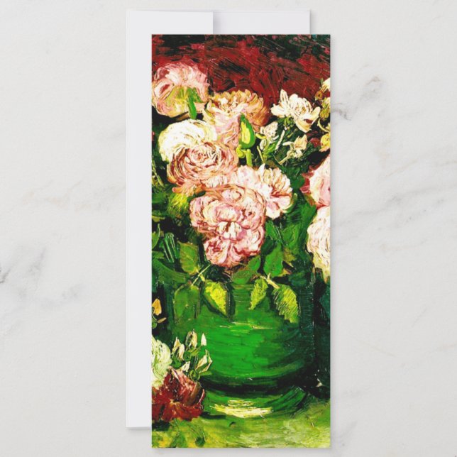 Van Gogh Peonies and Roses Invitation (Front)